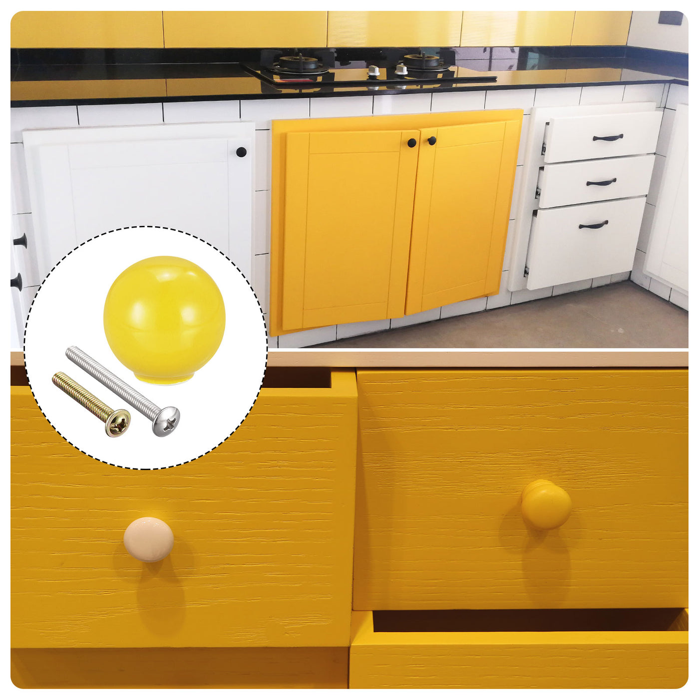 Harfington Drawer Knobs, Ball Shape Door Pull Handles