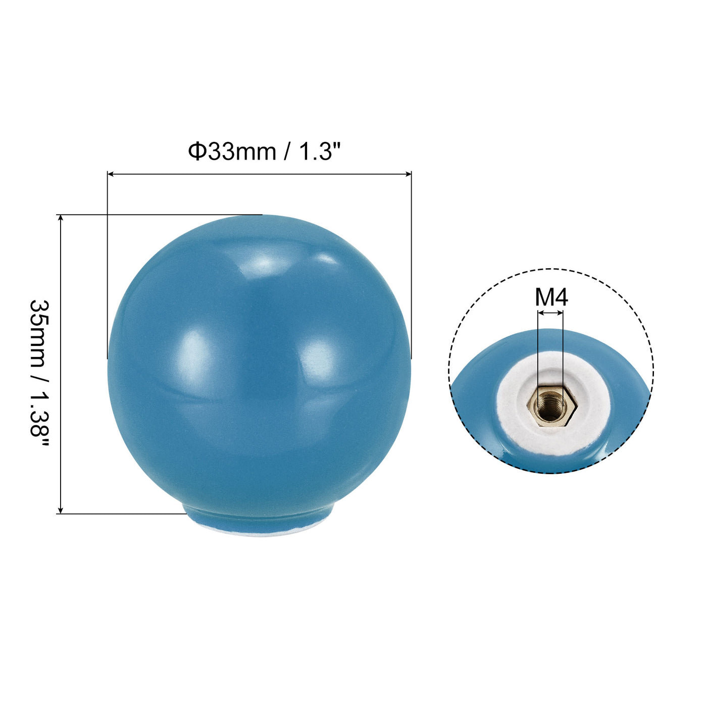 Harfington Drawer Knobs, Ball Shape Door Pull Handles