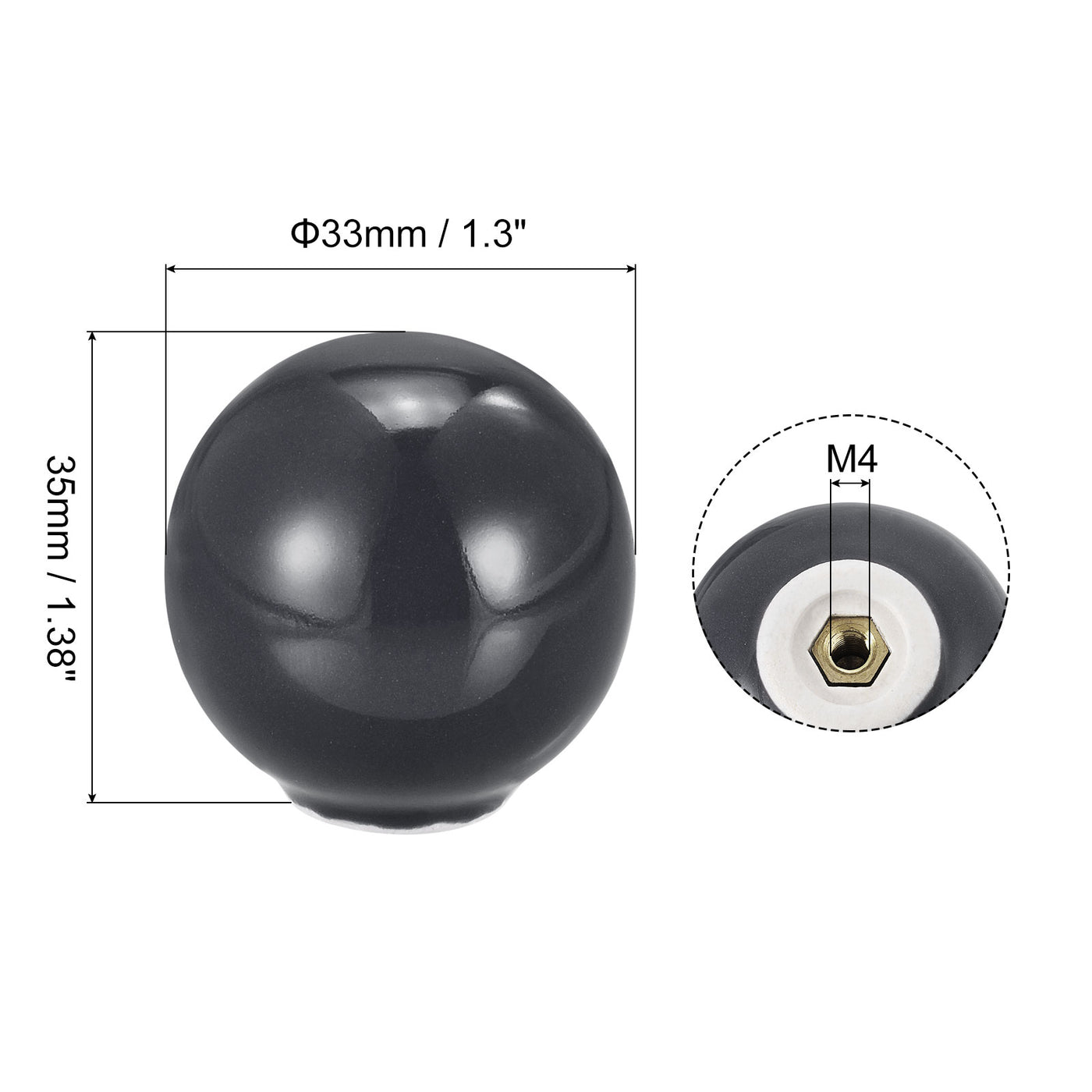 Harfington Drawer Knobs, Ball Shape Door Pull Handles