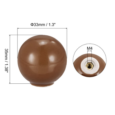 Harfington Ceramic Drawer Knobs,  Ball Shape Door Pull Handle