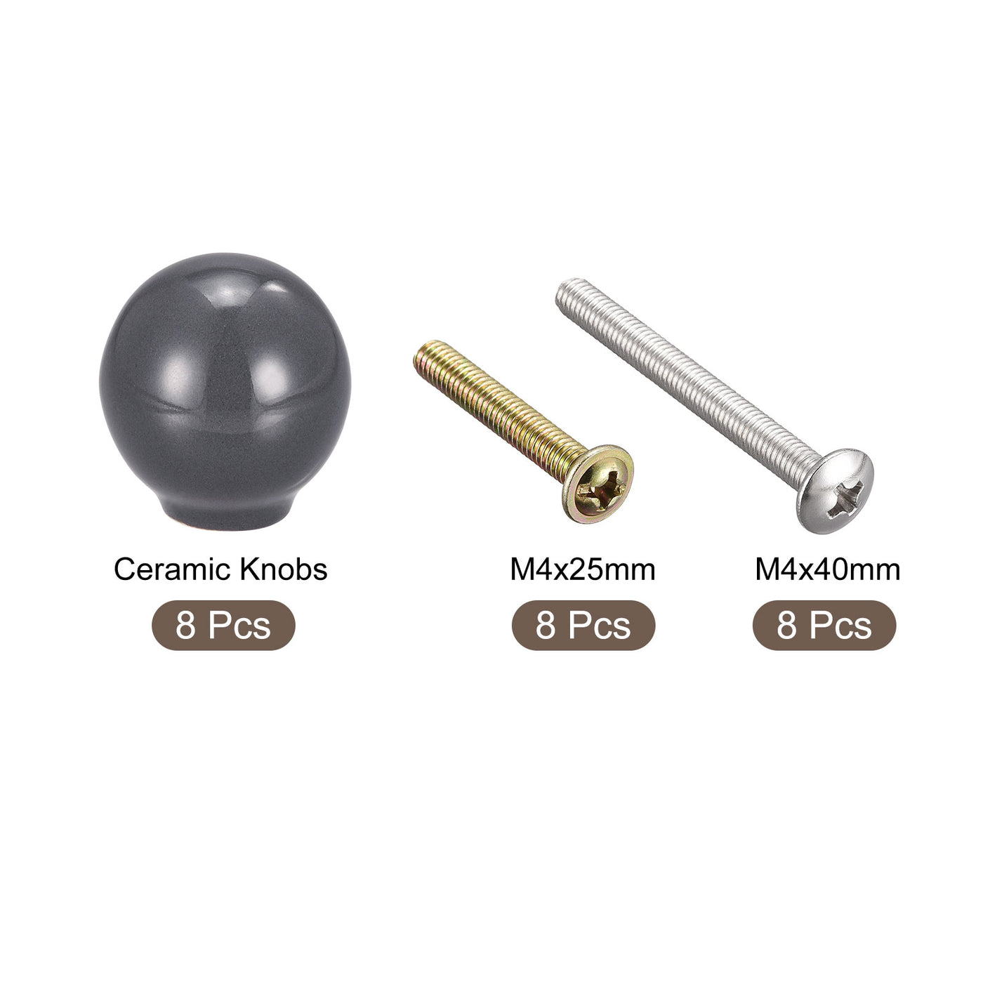 Harfington Ceramic Drawer Knobs,  Ball Shape Door Pull Handle