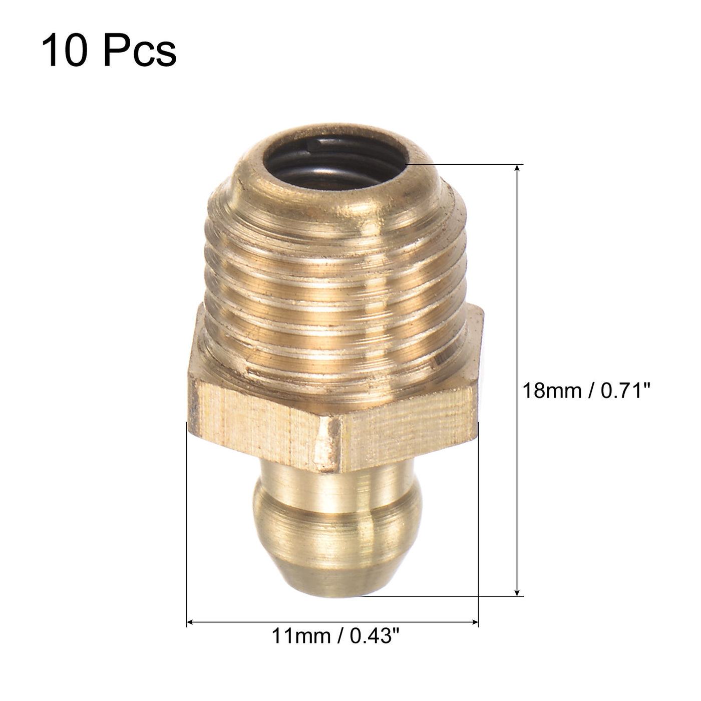 Harfington Straight Hydraulic Grease Fitting Accessories Thread