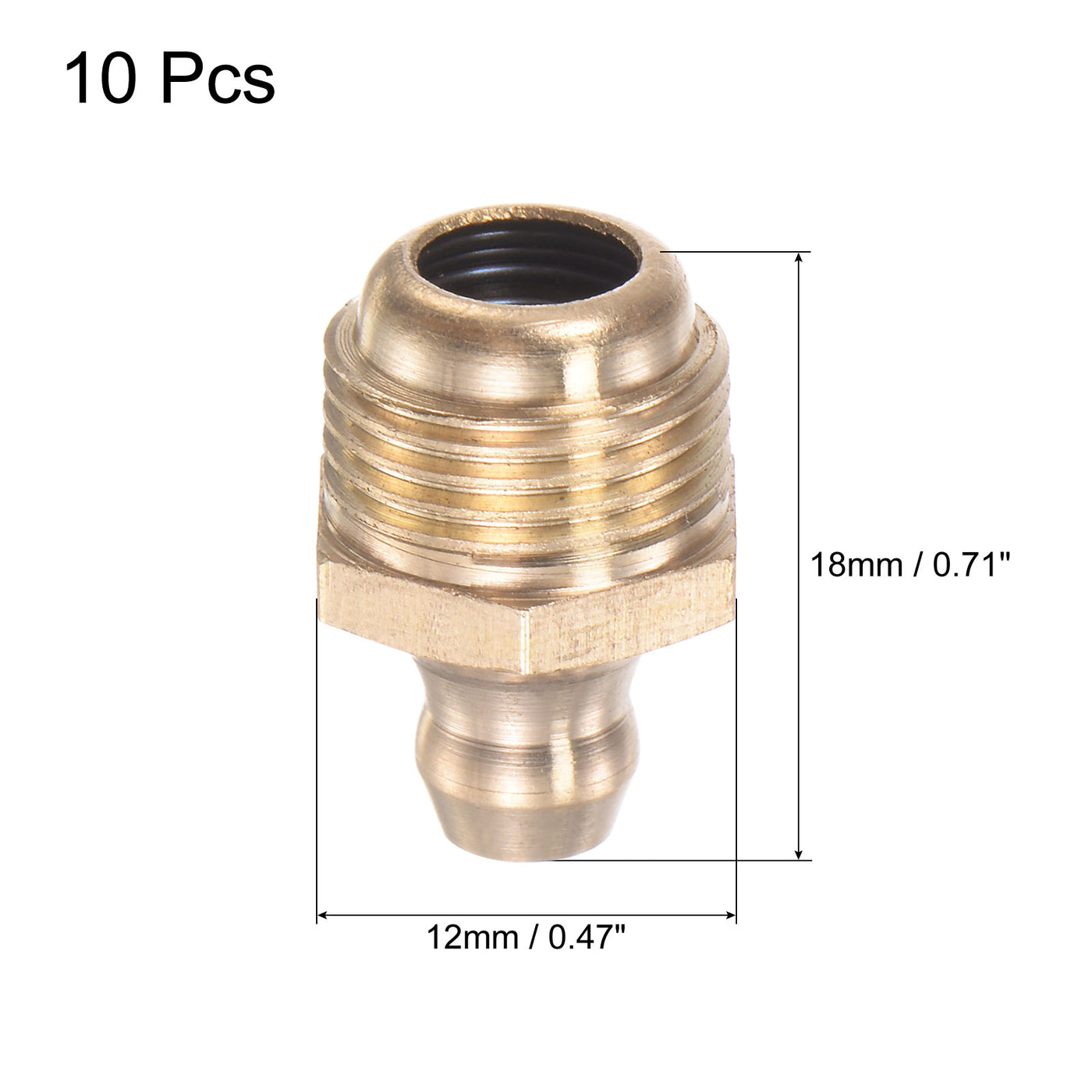 Harfington Straight Hydraulic Grease Fitting Accessories Thread