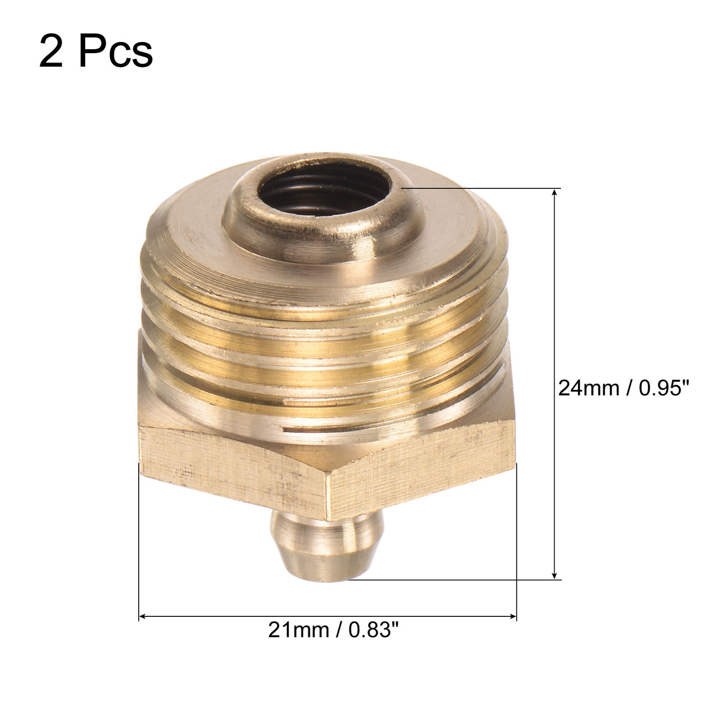 Harfington Straight Hydraulic Grease Fitting Thread Width