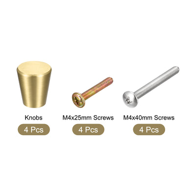 Harfington Drawer Knobs, Brass Wardrobe Door Pull Handle