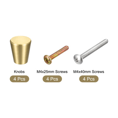 Harfington Drawer Knobs, Brass Wardrobe Door Pull Handle