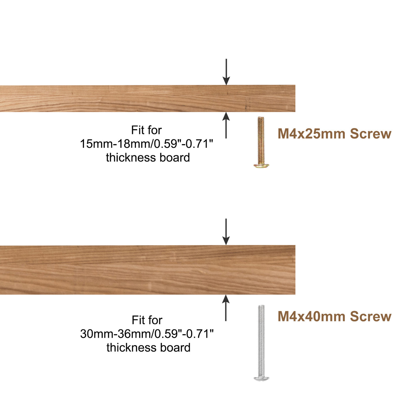 Harfington Drawer Knobs, Brass Wardrobe Door Pull Handle