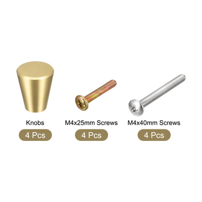 Harfington Drawer Knobs, Brass Wardrobe Door Pull Handle