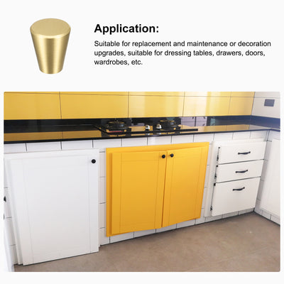 Harfington Drawer Knobs, Brass Wardrobe Door Pull Handle