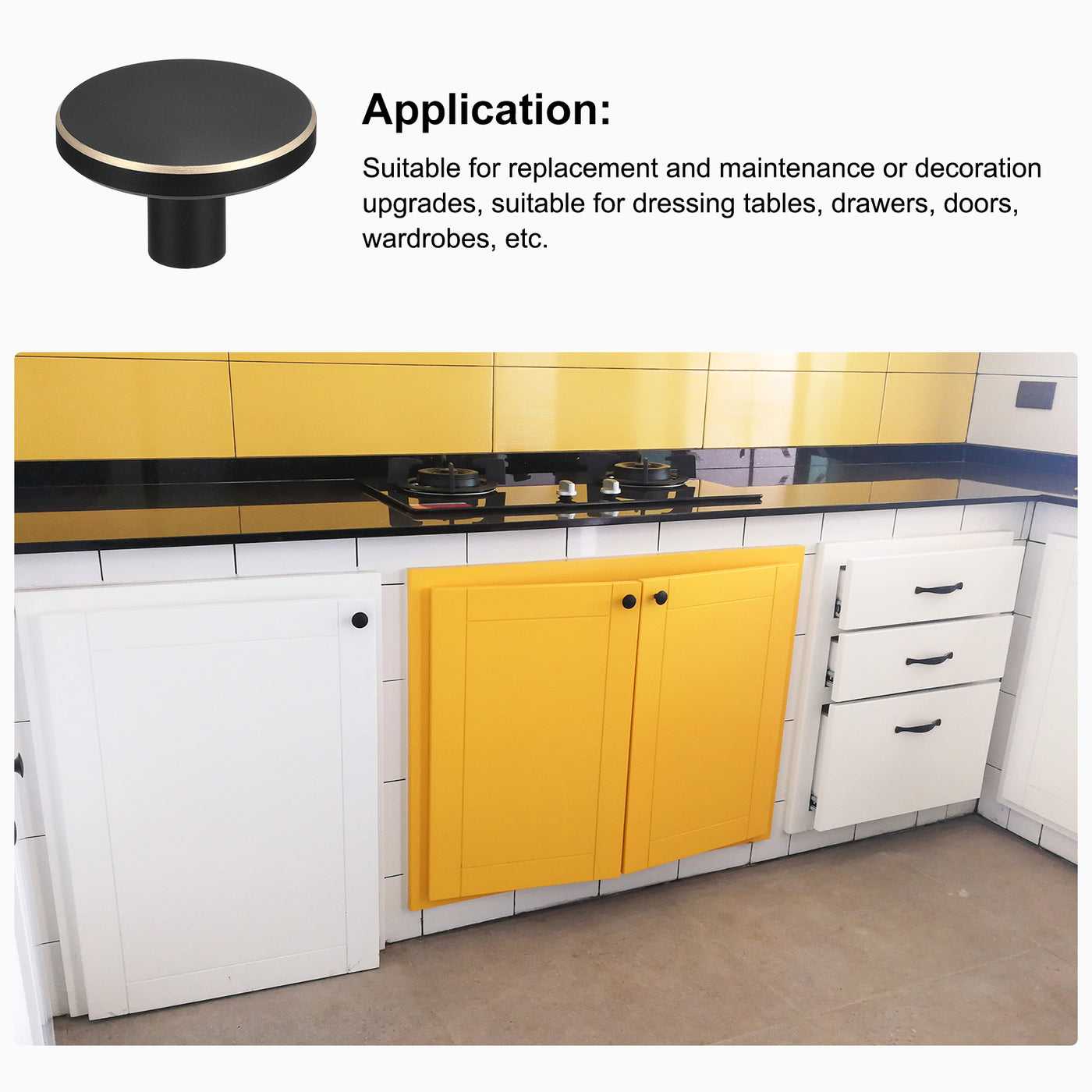 Harfington Uxcell Drawer Knob,  Wardrobe Door Pull Handles