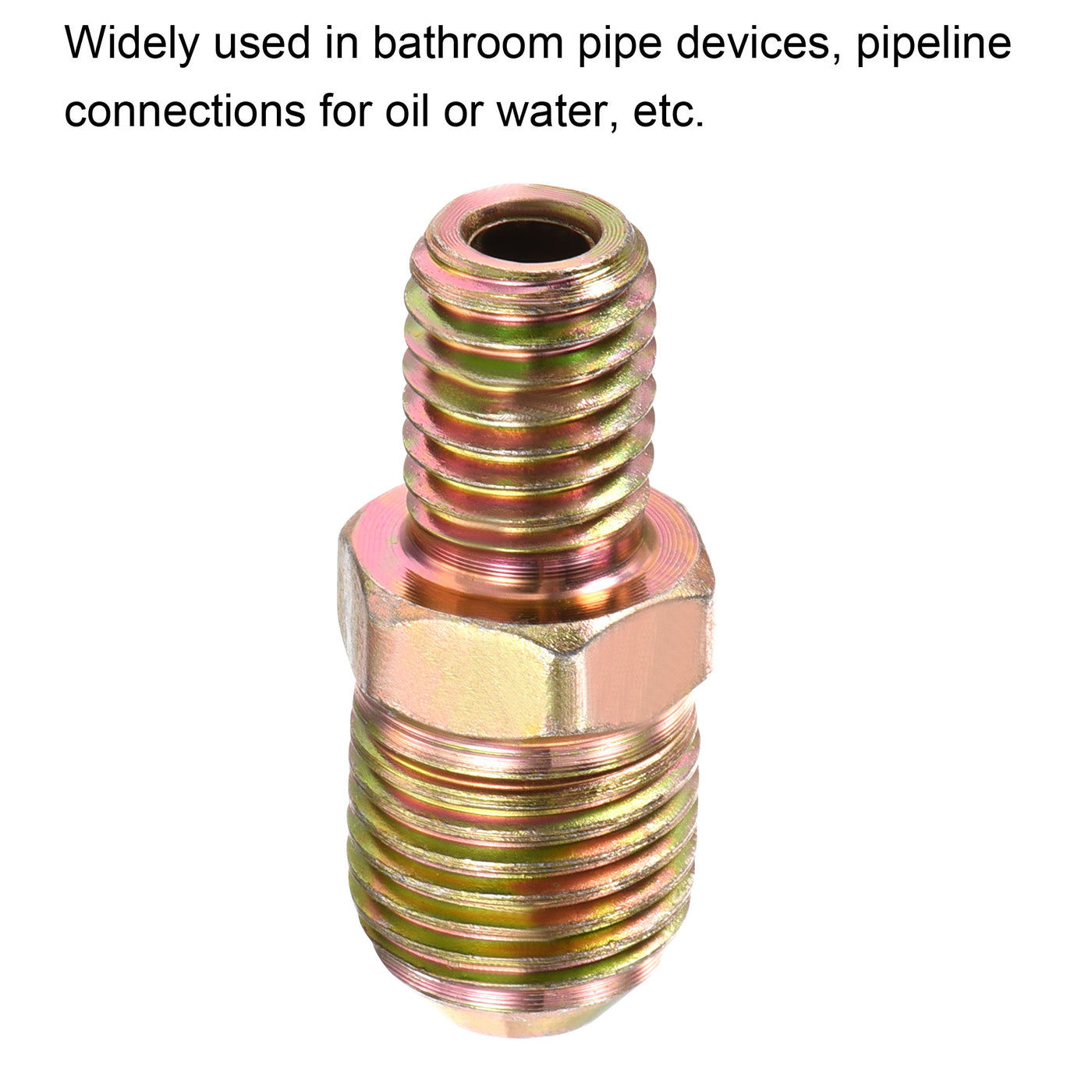 Harfington Extension Pipe Fitting Male to Male Thread Adapter Connector Hex Coupling