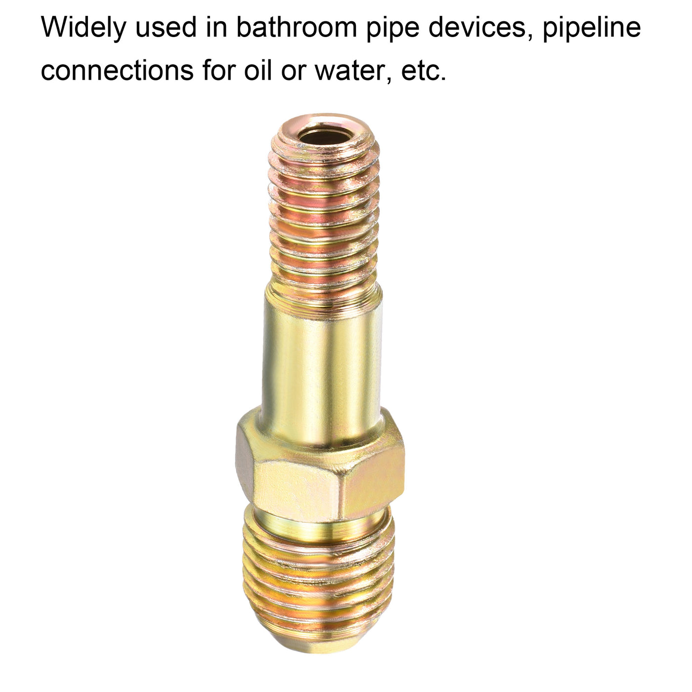 Harfington Extension Pipe Fitting Male to Male Thread Adapter Connector Hex Coupling