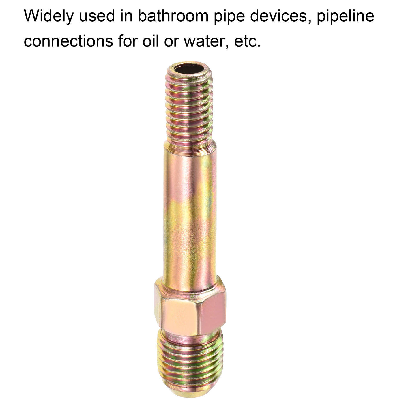 Harfington Extension Pipe Fitting Male to Male Thread Adapter Connector Hex Coupling