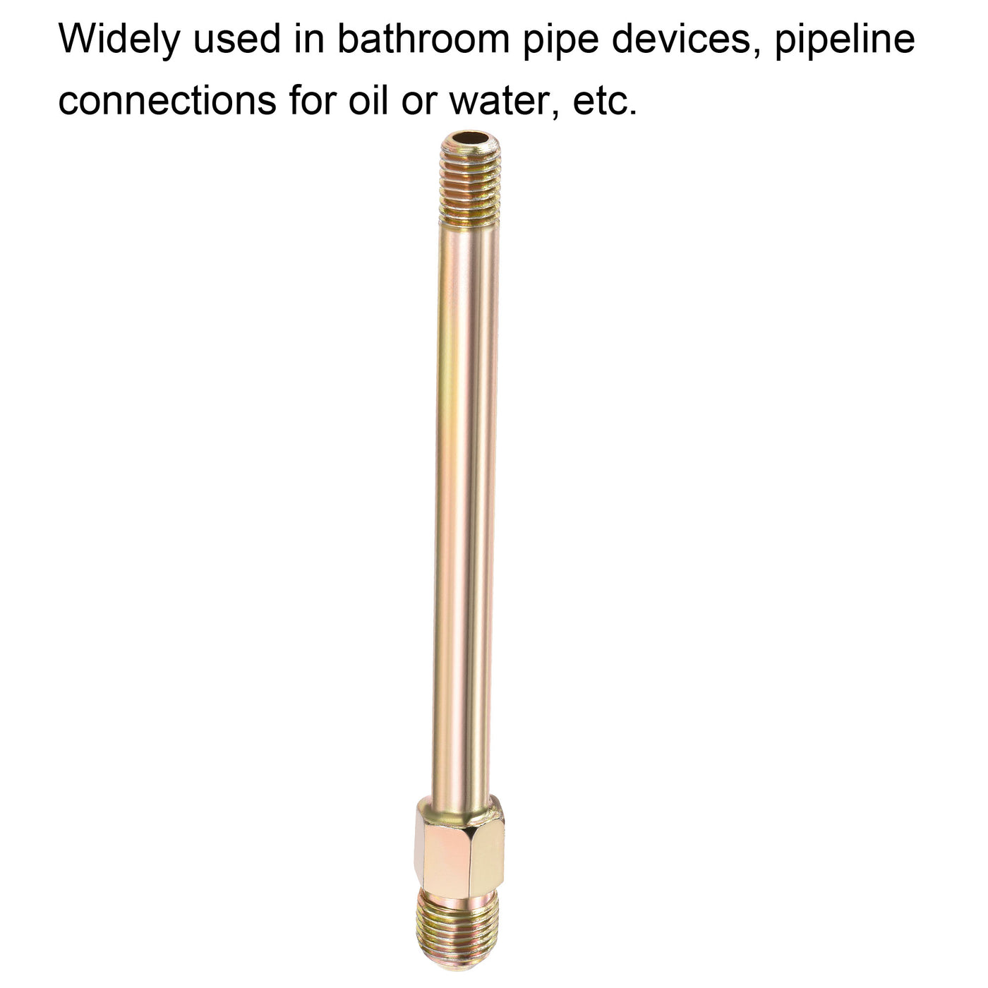 Harfington Extension Pipe Fitting Male to Male Thread Adapter Connector Hex Coupling