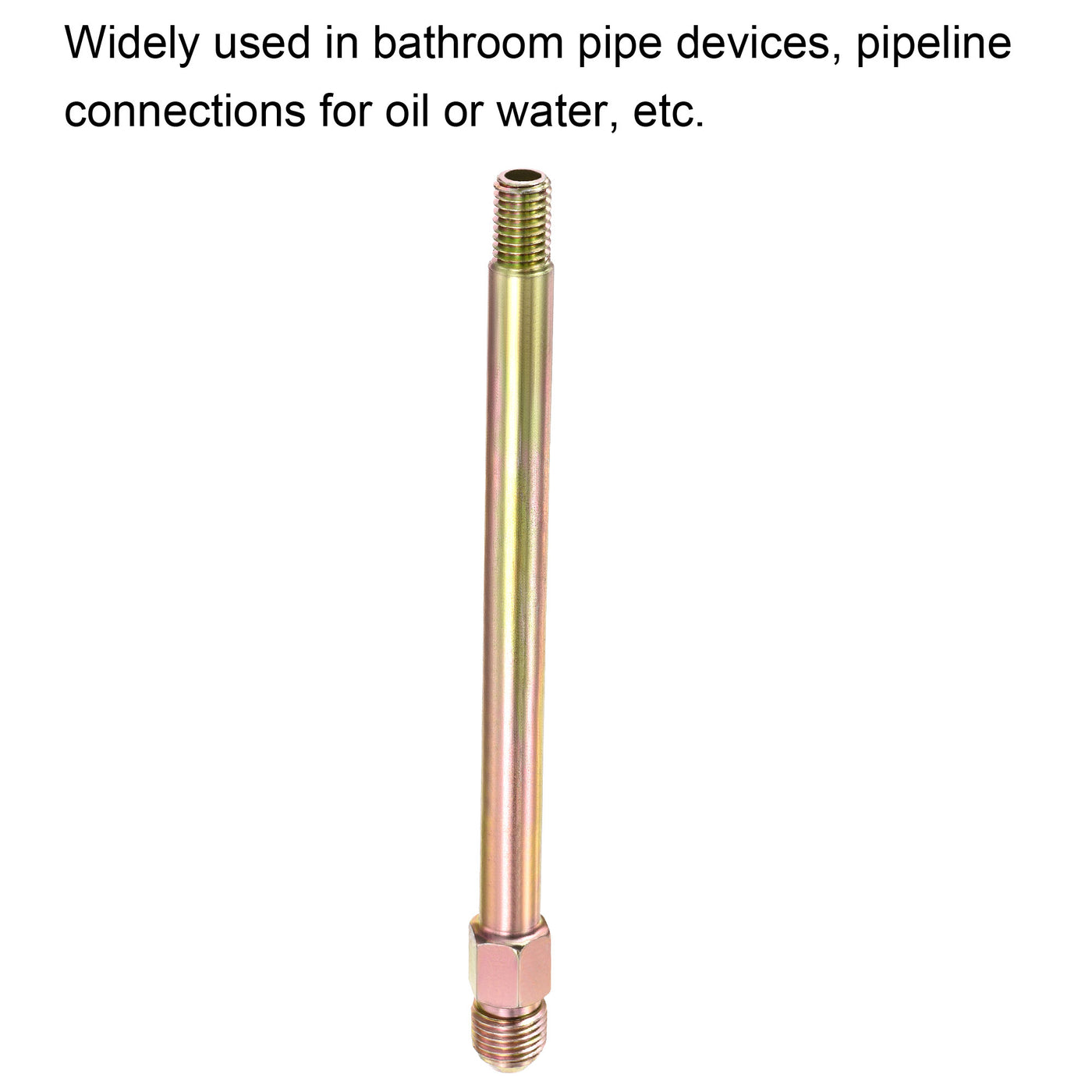 Harfington Extension Pipe Fitting Male to Male Thread Adapter Connector Hex Coupling