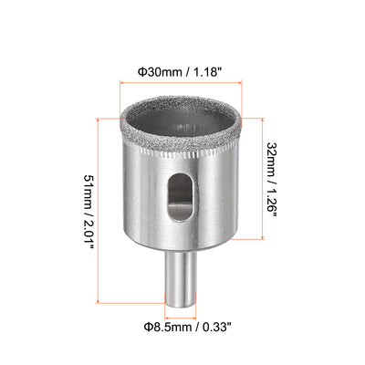 Harfington Diamond Core Drill Bit Hole Saw for Glass Porcelain Tile