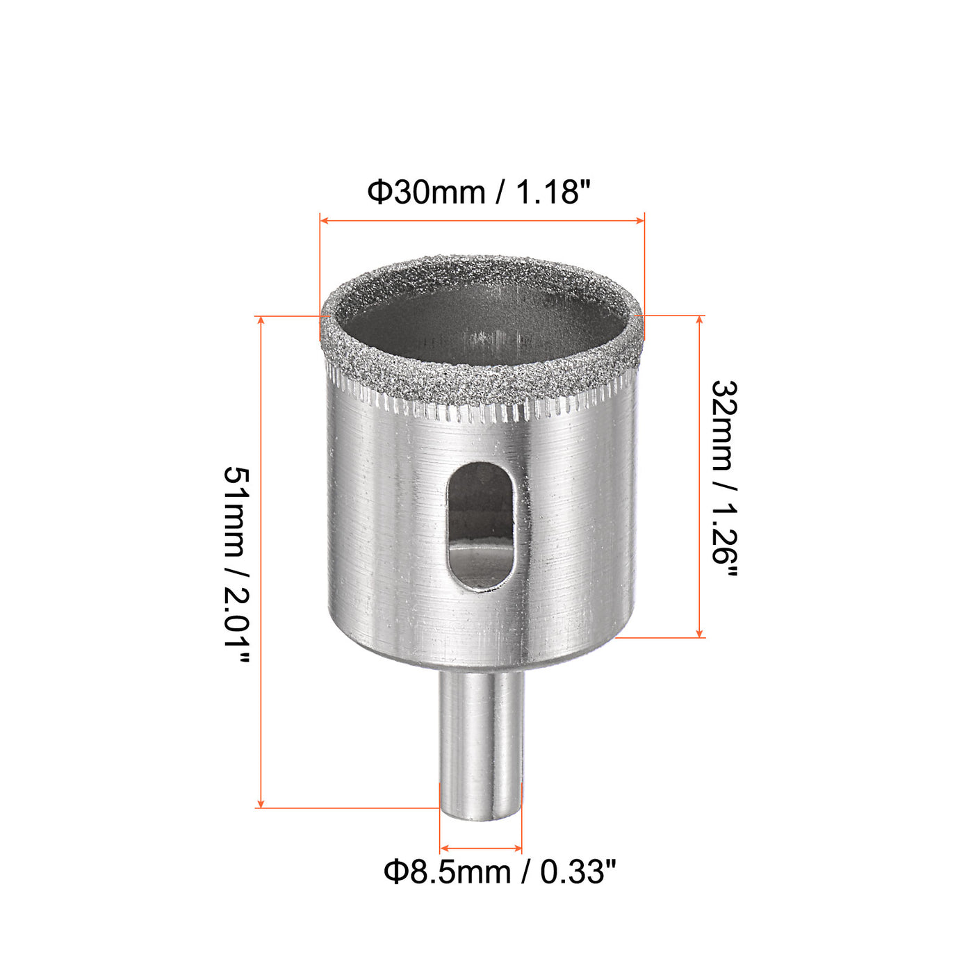 Harfington Diamond Core Drill Bit Hole Saw for Glass Porcelain Tile