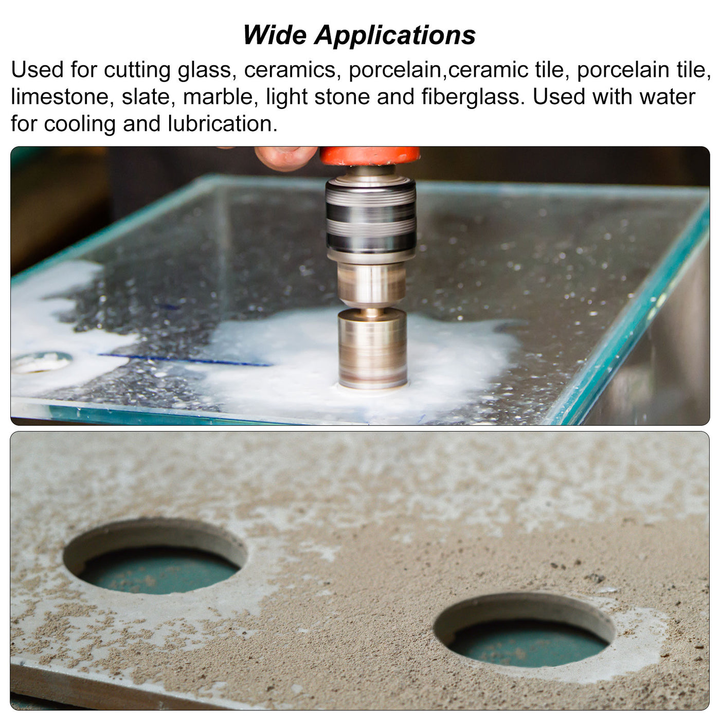 Harfington Diamond Core Drill Bit Hole Saw for Glass Porcelain Tile