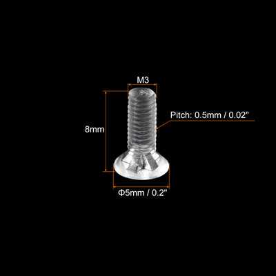 Harfington Plastic Phillips Machine Screws, PC Flat Head Machine Bolts