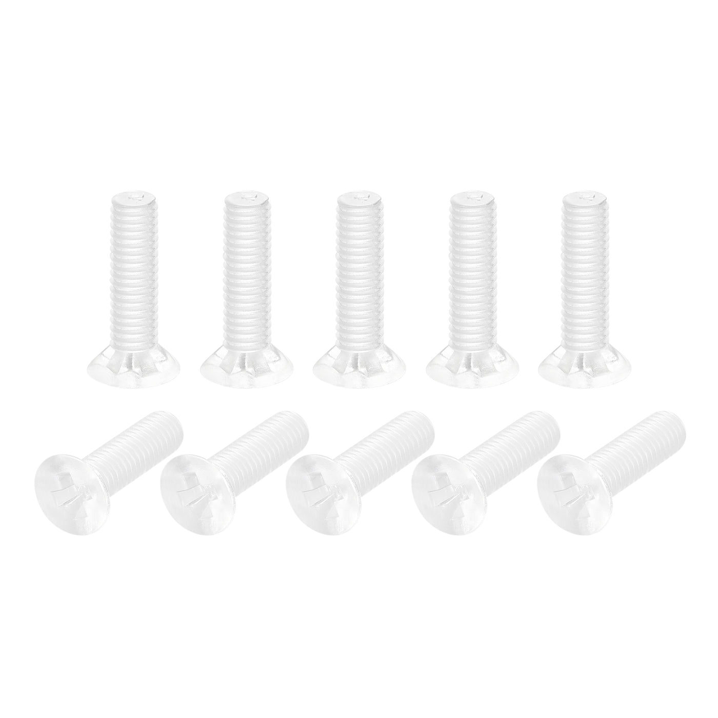 Harfington Plastic Phillips Machine Screws, PC Flat Head Machine Bolts
