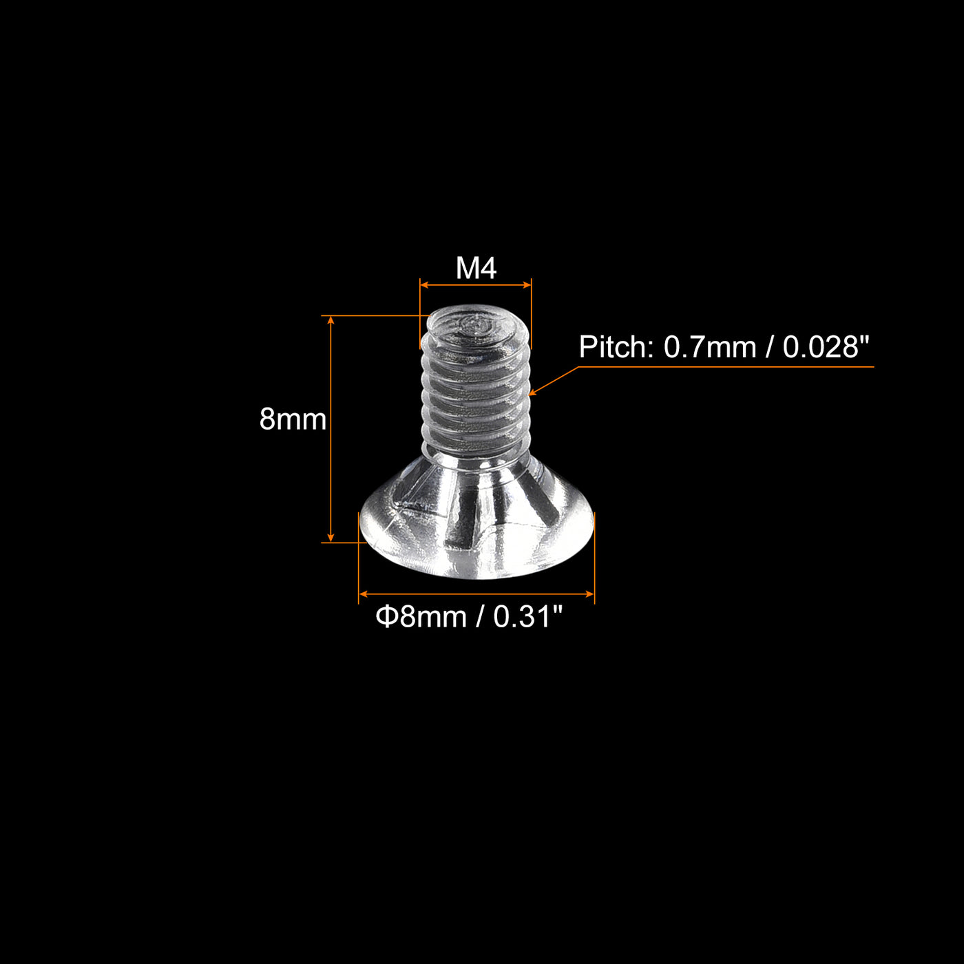 Harfington Plastic Phillips Machine Screws PC Flat Head Machine Bolts
