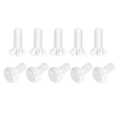 Harfington Plastic Phillips Machine Screws PC Flat Head Machine Bolts