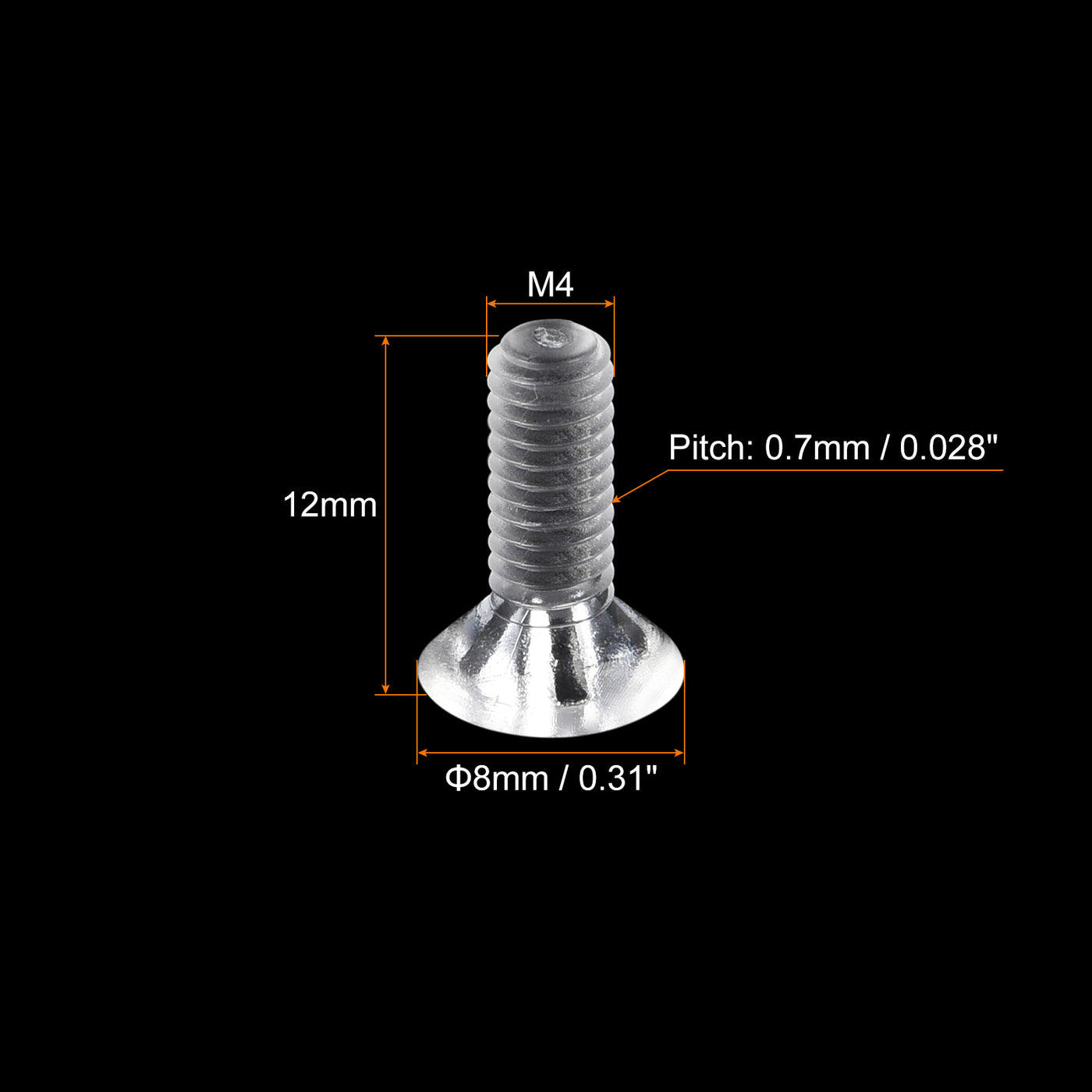 Harfington Plastic Phillips Machine Screws PC Flat Head Machine Bolts