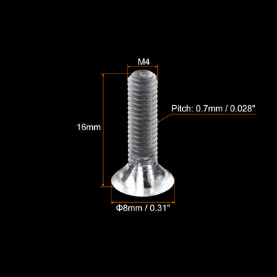 Harfington Plastic Phillips Machine Screws PC Flat Head Machine Bolts