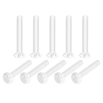 Harfington Plastic Phillips Machine Screws PC Flat Head Machine Bolts