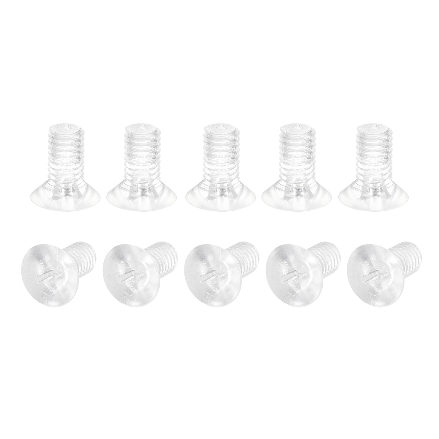 Harfington Plastic Phillips Machine Screws, PC Flat Head Machine Bolt