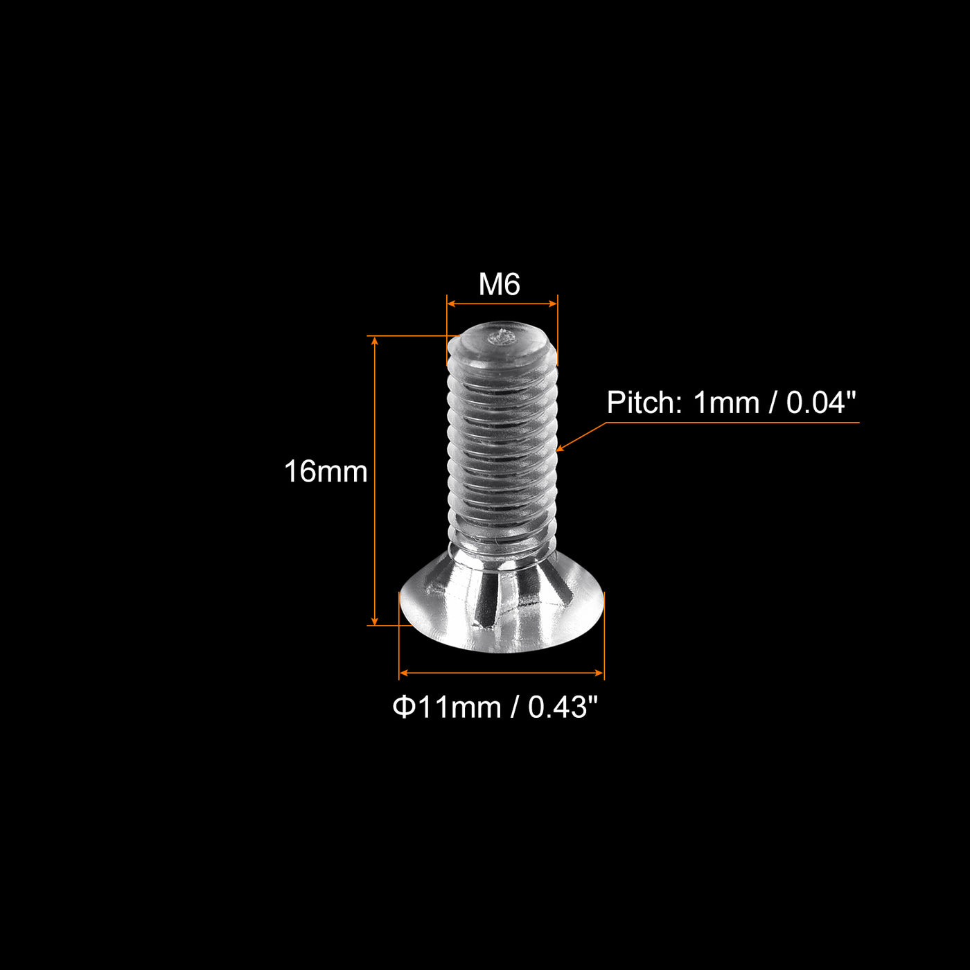 Harfington Plastic Phillips Machine Screws, PC Flat Head Machine Bolt