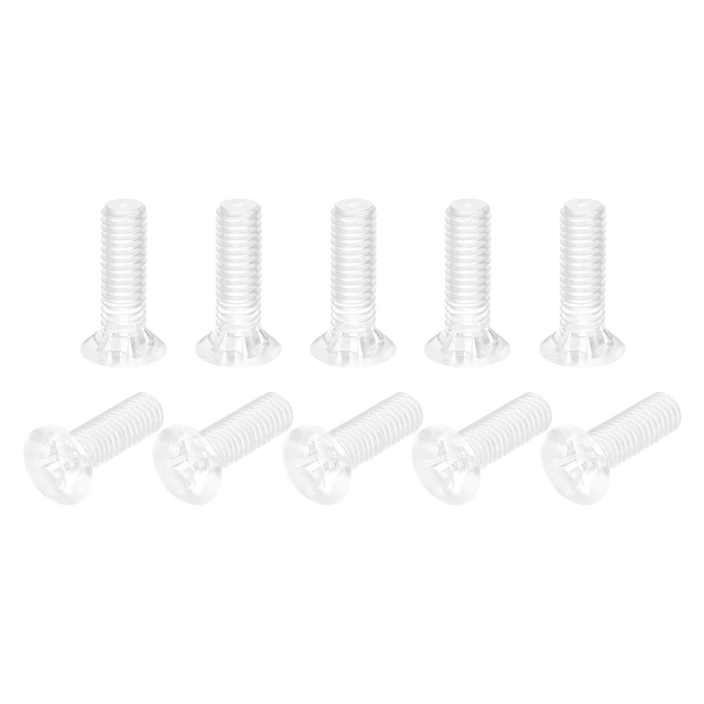 Harfington Plastic Phillips Machine Screws, PC Flat Head Machine Bolt