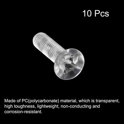 Harfington Plastic Phillips Machine Screws, PC Flat Head Machine Bolt