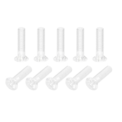 Harfington Plastic Phillips Machine Screws, PC Flat Head Machine Bolt