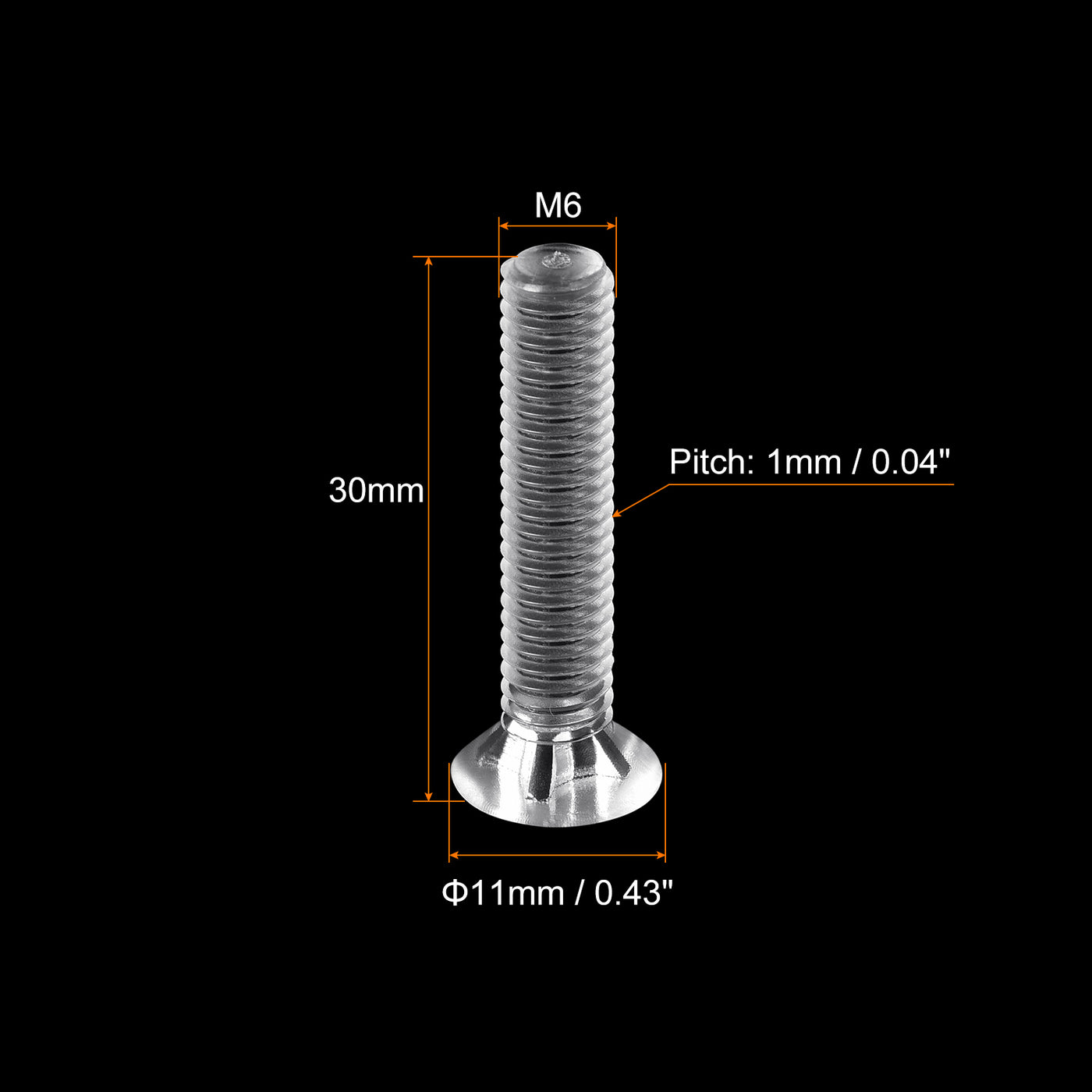 Harfington Plastic Phillips Machine Screws, PC Flat Head Machine Bolt