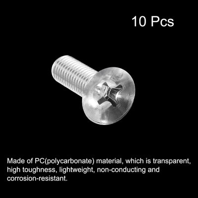 Harfington Plastic Phillips Machine Screws, PC Flat Head Machine Bolt