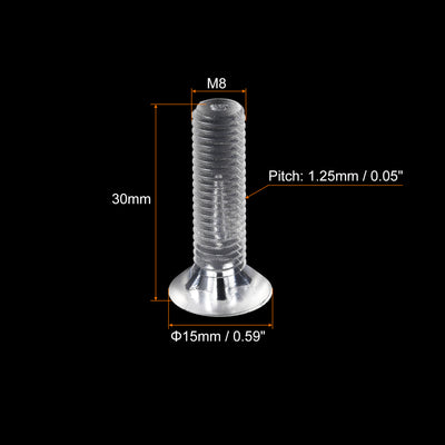 Harfington Plastic Phillips Machine Screws, PC Flat Head Machine Bolt