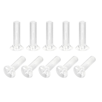 Harfington Plastic Phillips Machine Screws, PC Flat Head Machine Bolt