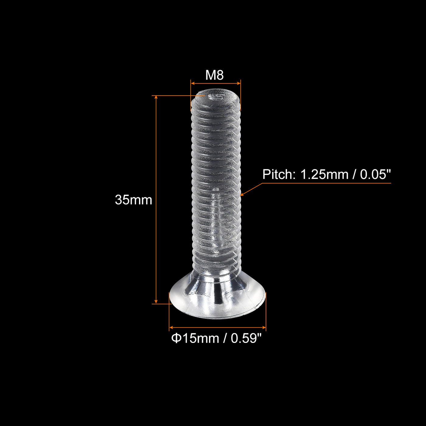 Harfington Plastic Phillips Machine Screws, PC Flat Head Machine Bolt