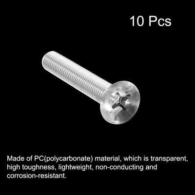Harfington Plastic Phillips Machine Screws, PC Flat Head Machine Bolt