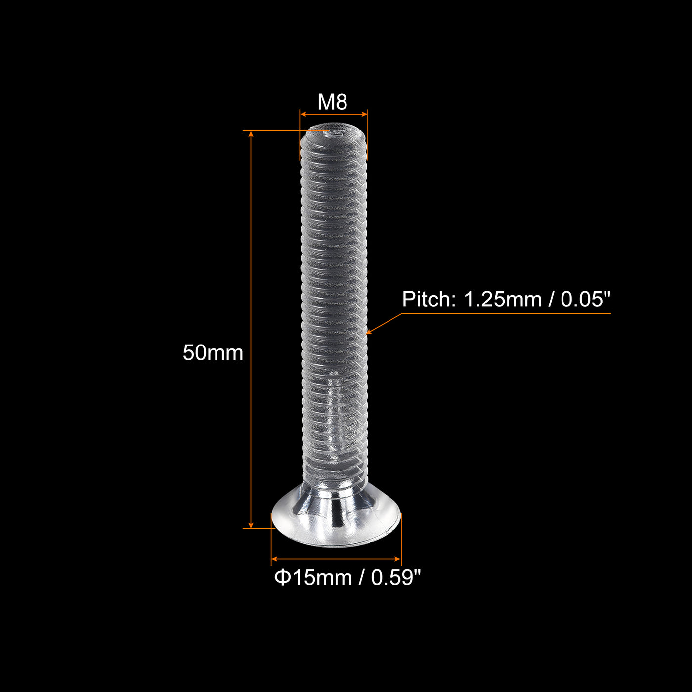Harfington Plastic Phillips Machine Screws, PC Flat Head Machine Bolt