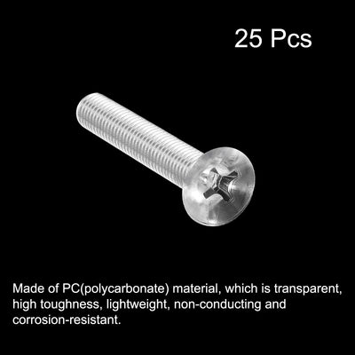 Harfington Plastic Phillips Machine Screws, PC Flat Head Machine Bolt