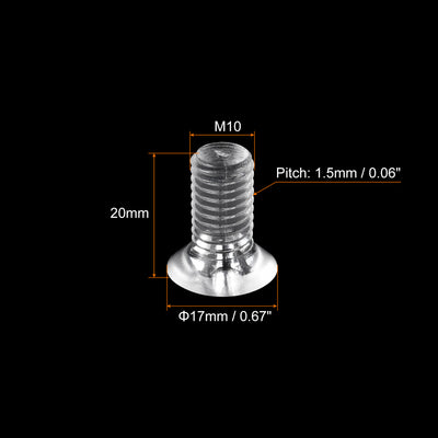 Harfington Plastic Phillips Machine Screw, PC Flat Head Machine Bolts