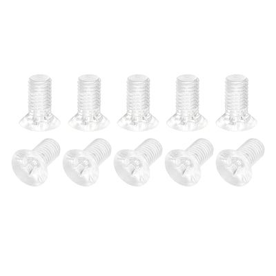 Harfington Plastic Phillips Machine Screw, PC Flat Head Machine Bolts