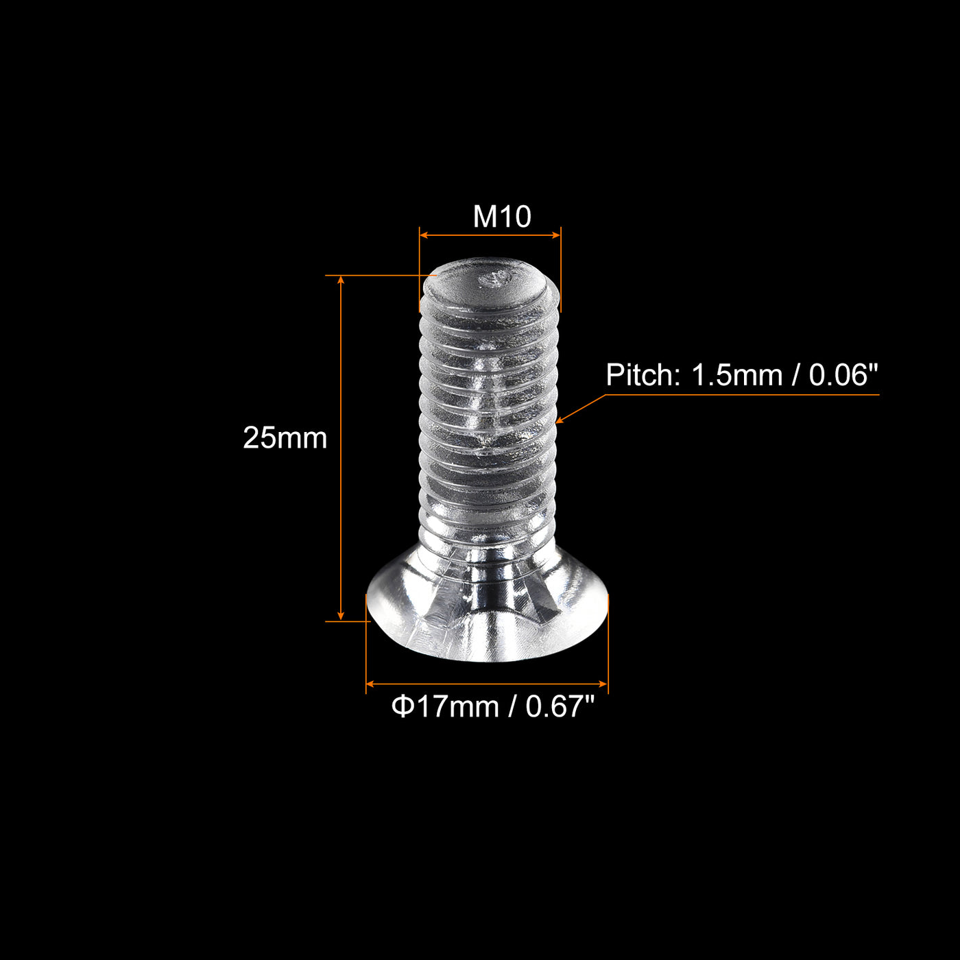 Harfington Plastic Phillips Machine Screw, PC Flat Head Machine Bolts