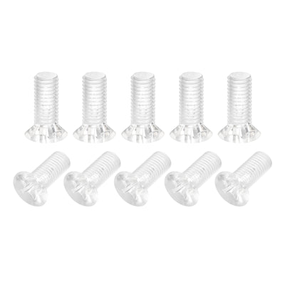 Harfington Plastic Phillips Machine Screw, PC Flat Head Machine Bolts