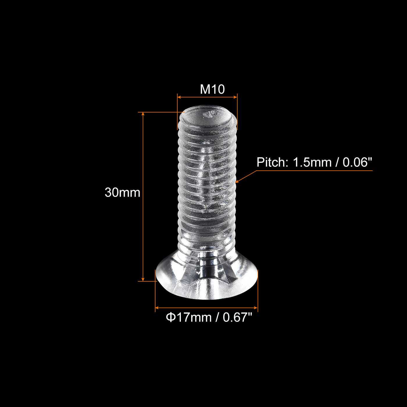 Harfington Plastic Phillips Machine Screw, PC Flat Head Machine Bolts