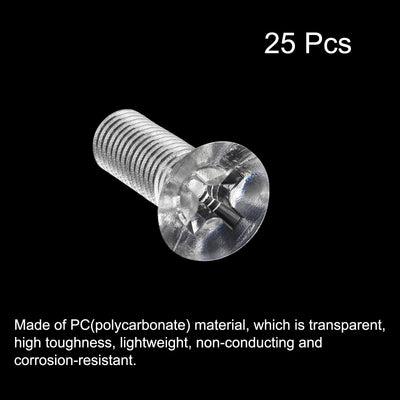 Harfington Plastic Phillips Machine Screw, PC Flat Head Machine Bolts