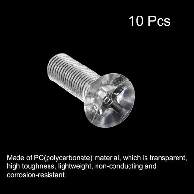 Harfington Plastic Phillips Machine Screw, PC Flat Head Machine Bolts