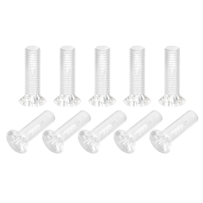 Harfington Plastic Phillips Machine Screw, PC Flat Head Machine Bolts